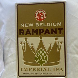 New Belgium Rampant IIPA Metal Sign.